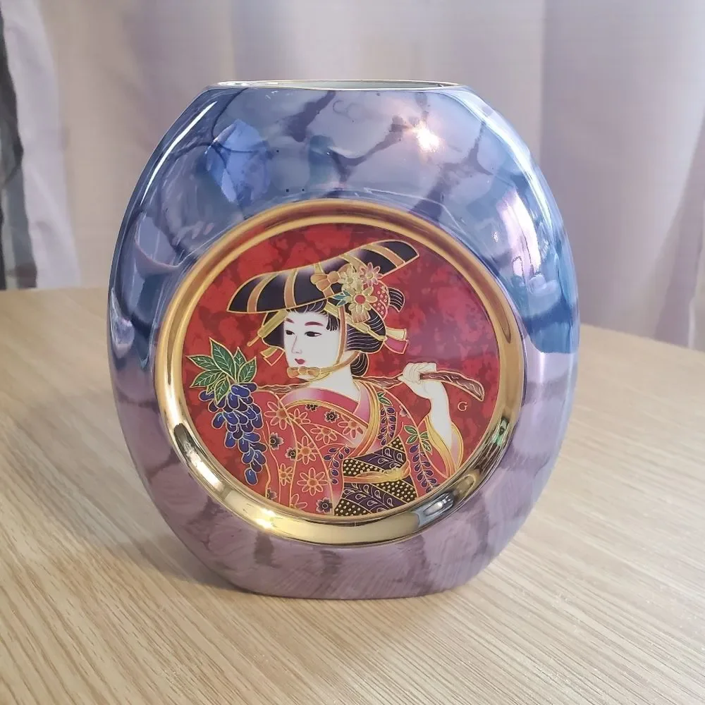 The Art Of Chokin 24k Gold Edged Made In‎ Japan Vase